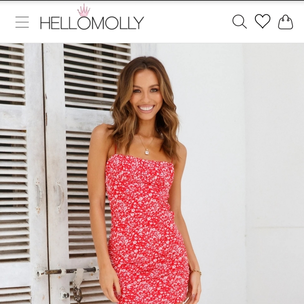 Hello Molly Run Crazy Dress Red Large